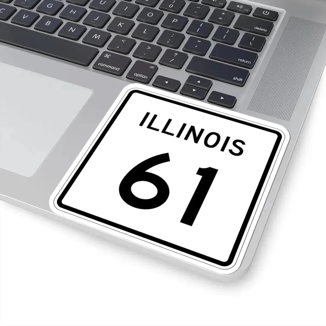 Illinois 61 (Illinois) (Road Sign) STICKER Vinyl Kiss-Cut Decal - The Sticker Space