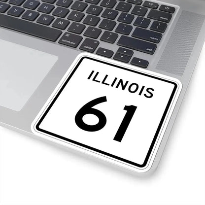 Illinois 61 (Illinois) (Road Sign) STICKER Vinyl Kiss-Cut Decal - The Sticker Space