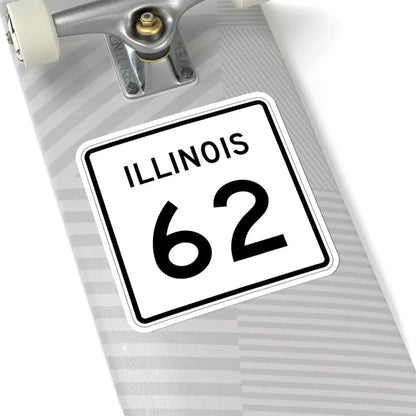 Illinois 62 (Illinois) (Road Sign) STICKER Vinyl Kiss-Cut Decal - The Sticker Space