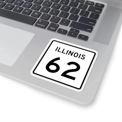 Illinois 62 (Illinois) (Road Sign) STICKER Vinyl Kiss-Cut Decal - The Sticker Space
