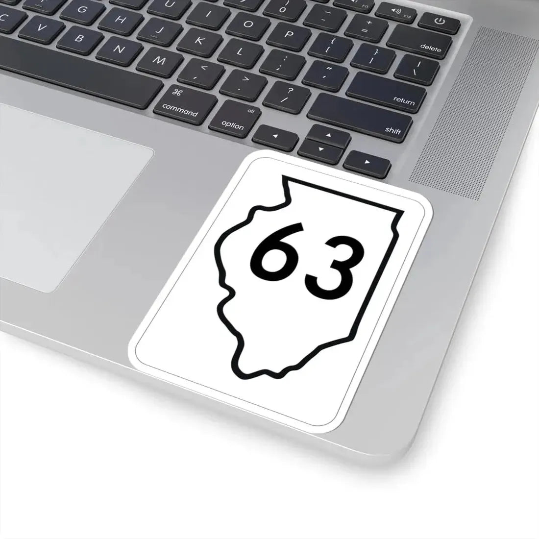 Illinois 63 1950 (Illinois) (Road Sign) STICKER Vinyl Kiss-Cut Decal - The Sticker Space