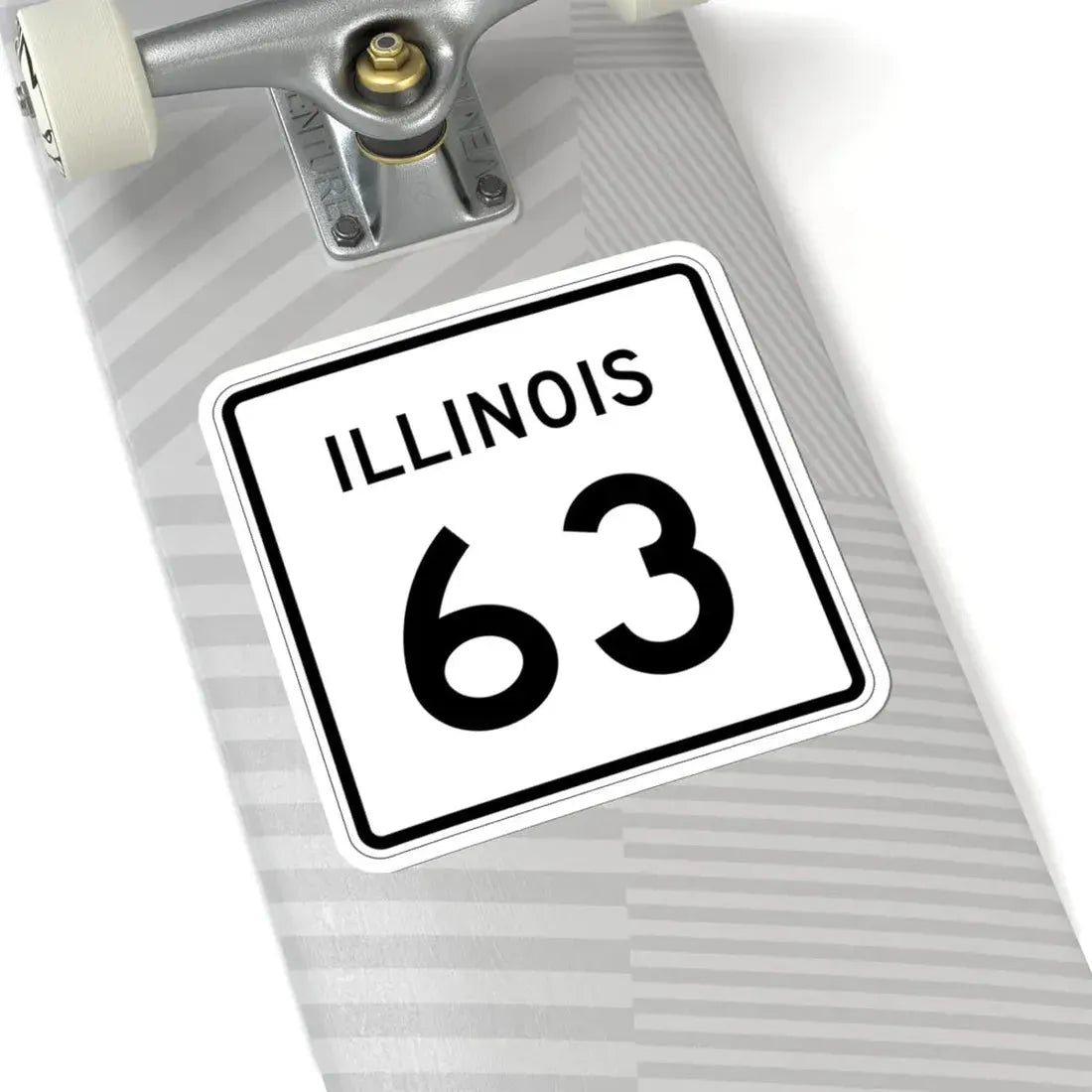 Illinois 63 (Illinois) (Road Sign) STICKER Vinyl Kiss-Cut Decal - The Sticker Space