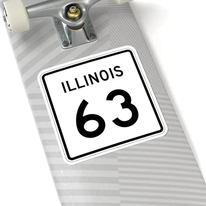 Illinois 63 (Illinois) (Road Sign) STICKER Vinyl Kiss-Cut Decal - The Sticker Space