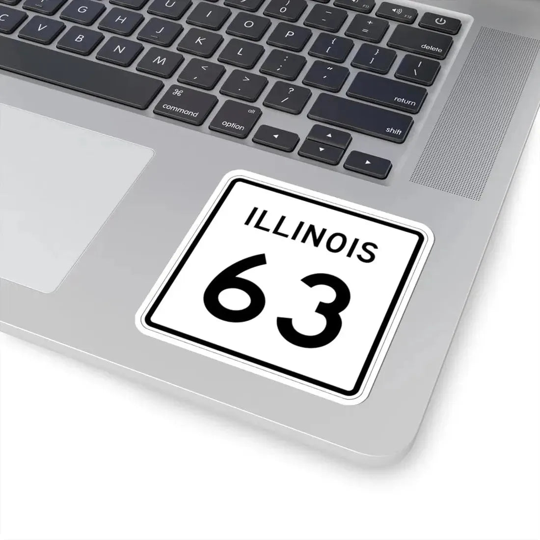 Illinois 63 (Illinois) (Road Sign) STICKER Vinyl Kiss-Cut Decal - The Sticker Space