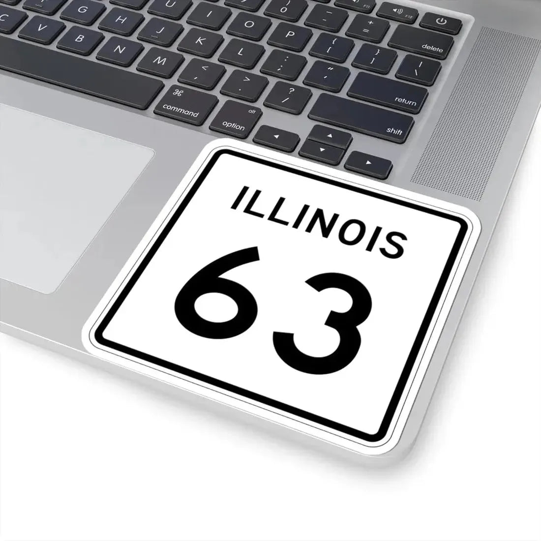 Illinois 63 (Illinois) (Road Sign) STICKER Vinyl Kiss-Cut Decal - The Sticker Space