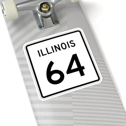 Illinois 64 (Illinois) (Road Sign) STICKER Vinyl Kiss-Cut Decal - The Sticker Space