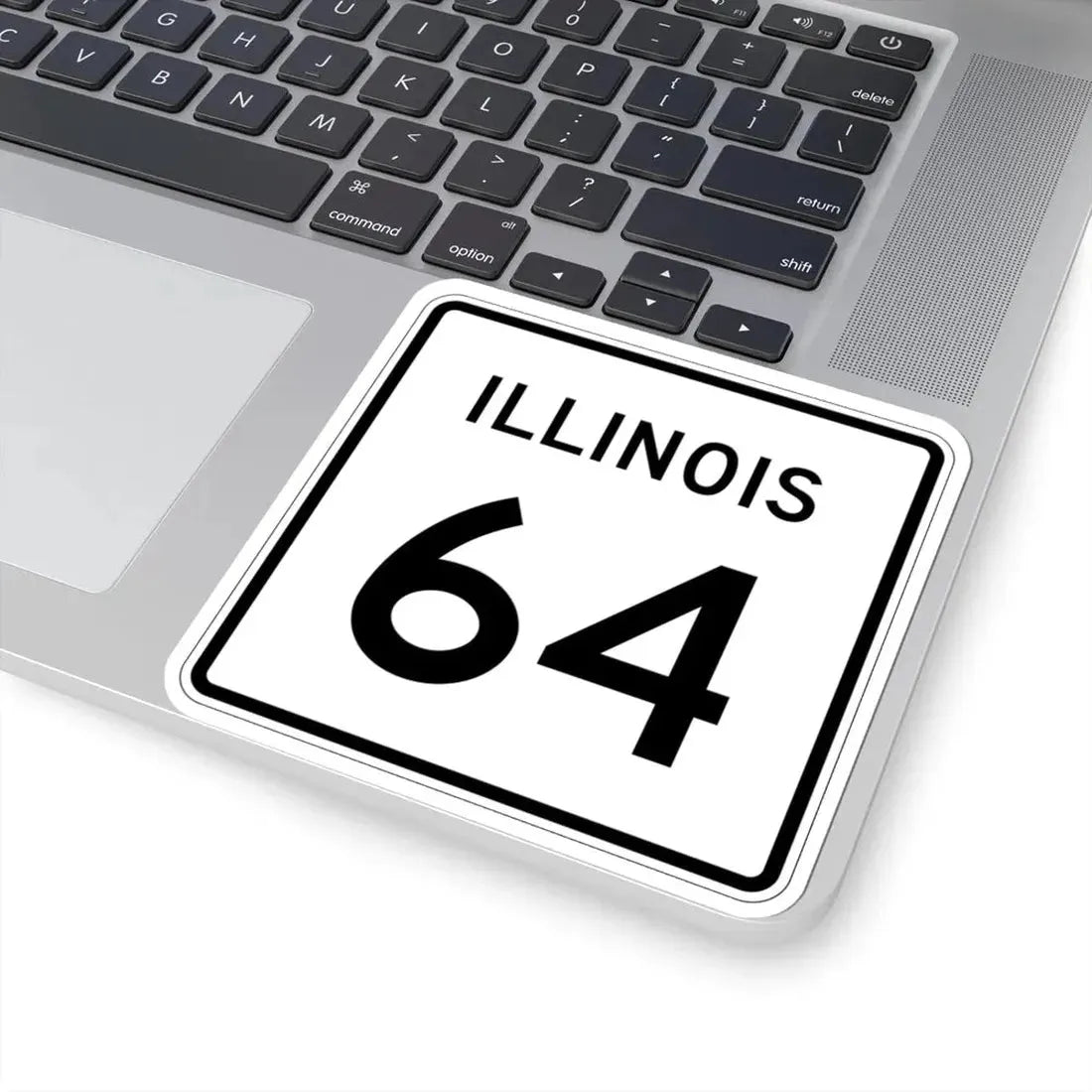 Illinois 64 (Illinois) (Road Sign) STICKER Vinyl Kiss-Cut Decal - The Sticker Space