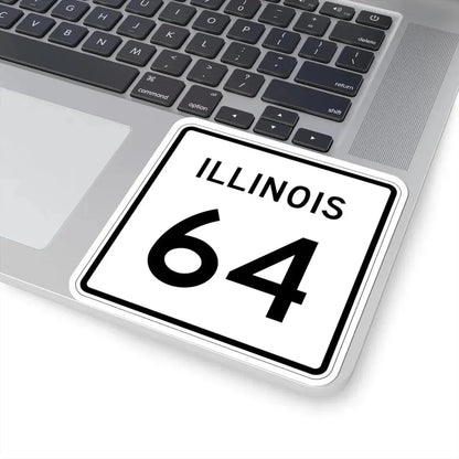 Illinois 64 (Illinois) (Road Sign) STICKER Vinyl Kiss-Cut Decal - The Sticker Space