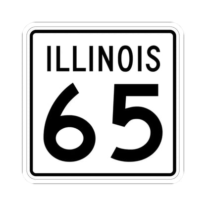 Illinois 65 1960 (Illinois) (Road Sign) STICKER Vinyl Kiss-Cut Decal 2 Inch White - The Sticker Space
