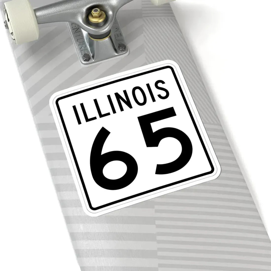 Illinois 65 1960 (Illinois) (Road Sign) STICKER Vinyl Kiss-Cut Decal - The Sticker Space