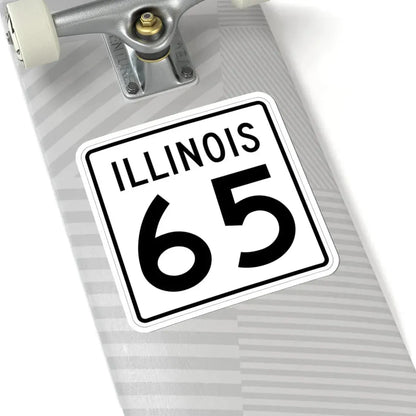 Illinois 65 1960 (Illinois) (Road Sign) STICKER Vinyl Kiss-Cut Decal - The Sticker Space
