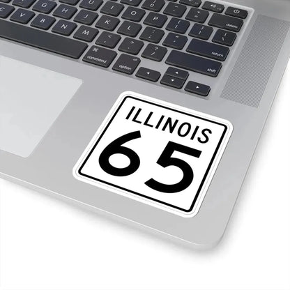 Illinois 65 1960 (Illinois) (Road Sign) STICKER Vinyl Kiss-Cut Decal - The Sticker Space