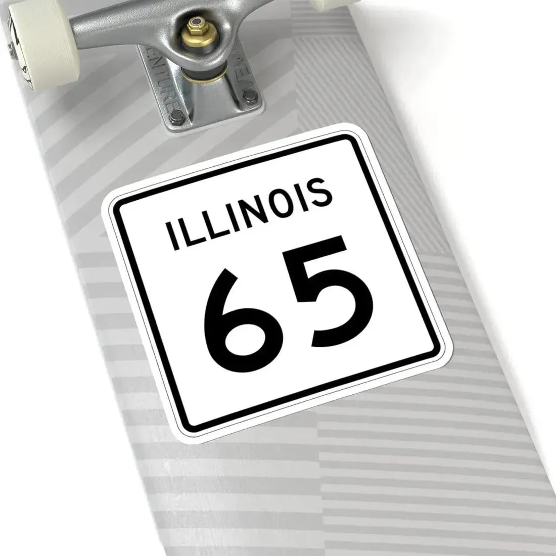 Illinois 65 (Illinois) (Road Sign) STICKER Vinyl Kiss-Cut Decal - The Sticker Space