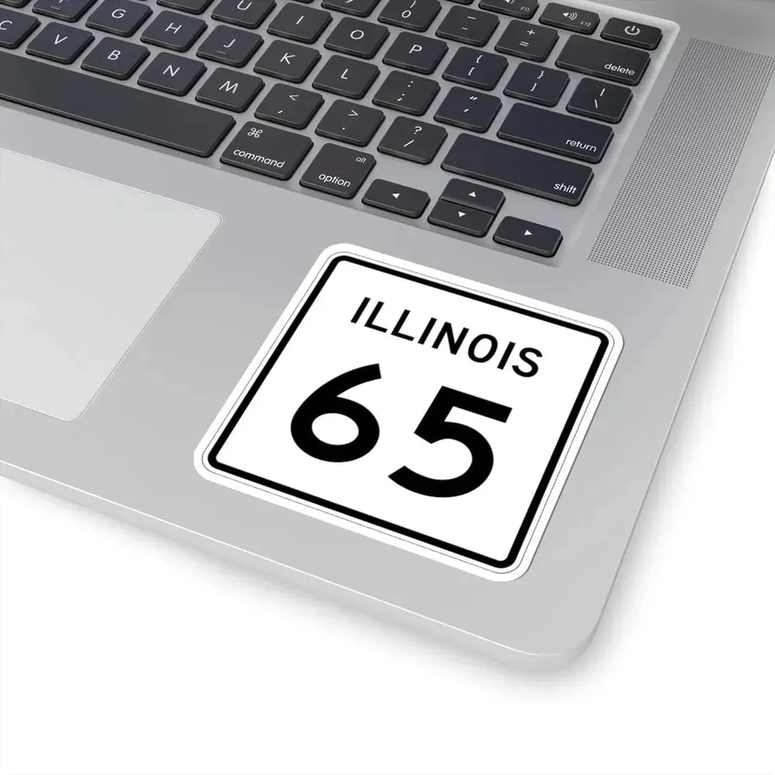 Illinois 65 (Illinois) (Road Sign) STICKER Vinyl Kiss-Cut Decal - The Sticker Space