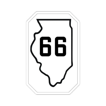 Illinois 66 1926 (Illinois) (Road Sign) STICKER Vinyl Kiss-Cut Decal 6 Inch White - The Sticker Space