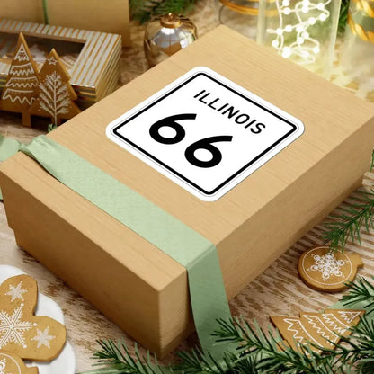 Illinois 66 (Illinois) (Road Sign) STICKER Vinyl Kiss-Cut Decal - The Sticker Space