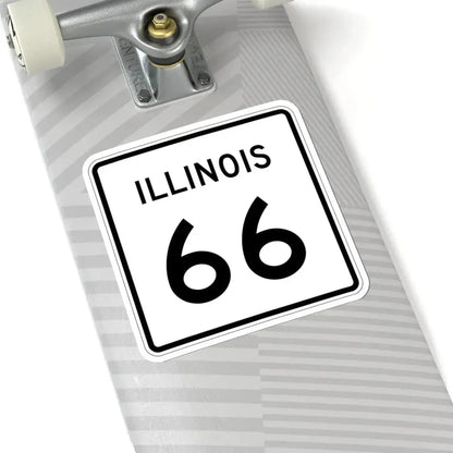 Illinois 66 (Illinois) (Road Sign) STICKER Vinyl Kiss-Cut Decal - The Sticker Space