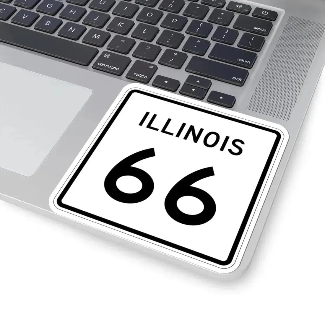 Illinois 66 (Illinois) (Road Sign) STICKER Vinyl Kiss-Cut Decal - The Sticker Space