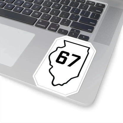 Illinois 67 1926 (Illinois) (Road Sign) STICKER Vinyl Kiss-Cut Decal - The Sticker Space