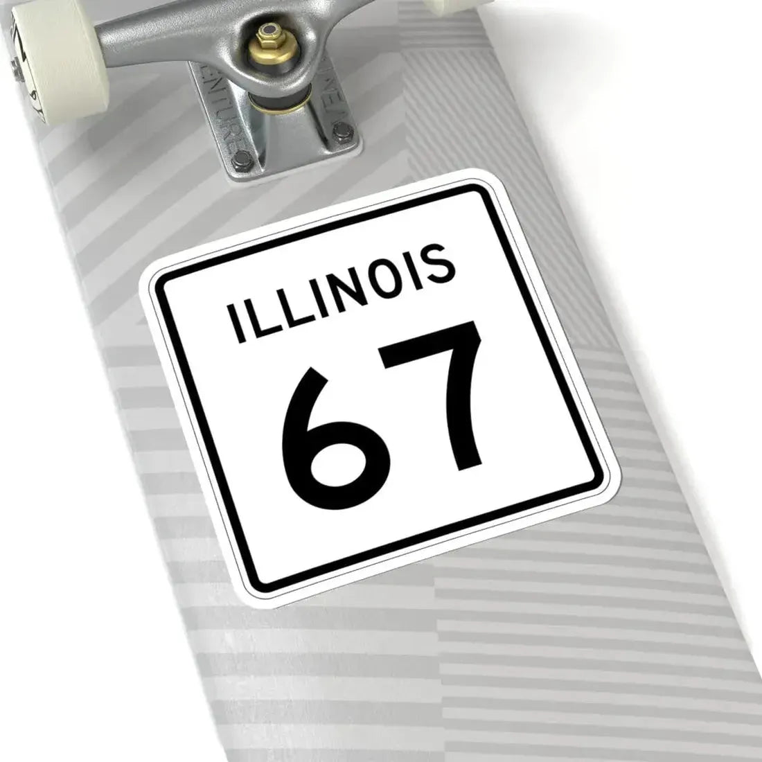Illinois 67 (Illinois) (Road Sign) STICKER Vinyl Kiss-Cut Decal - The Sticker Space