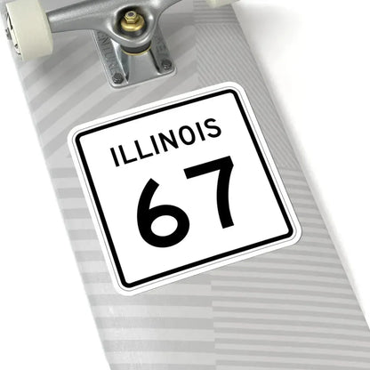 Illinois 67 (Illinois) (Road Sign) STICKER Vinyl Kiss-Cut Decal - The Sticker Space