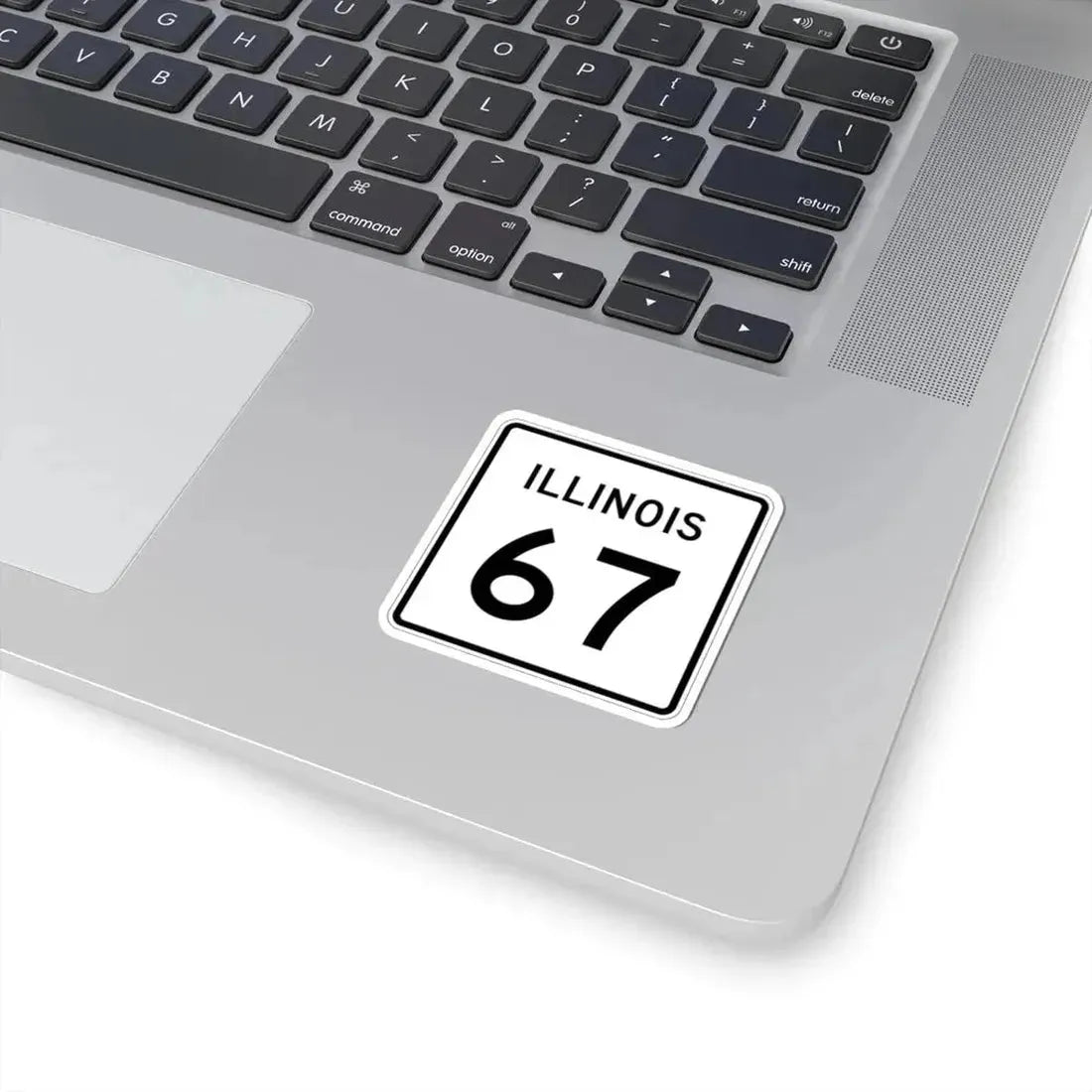 Illinois 67 (Illinois) (Road Sign) STICKER Vinyl Kiss-Cut Decal - The Sticker Space