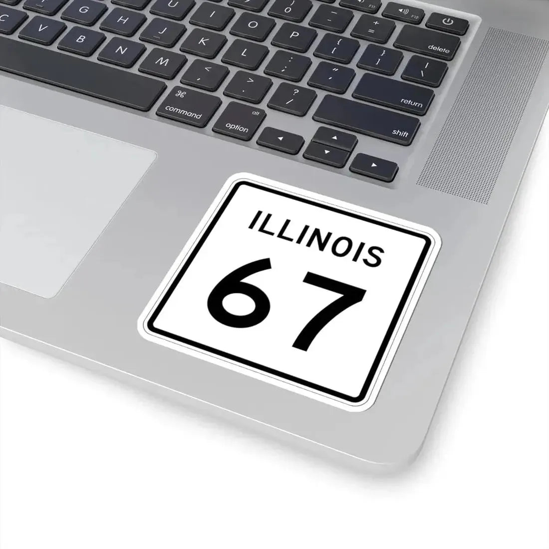 Illinois 67 (Illinois) (Road Sign) STICKER Vinyl Kiss-Cut Decal - The Sticker Space