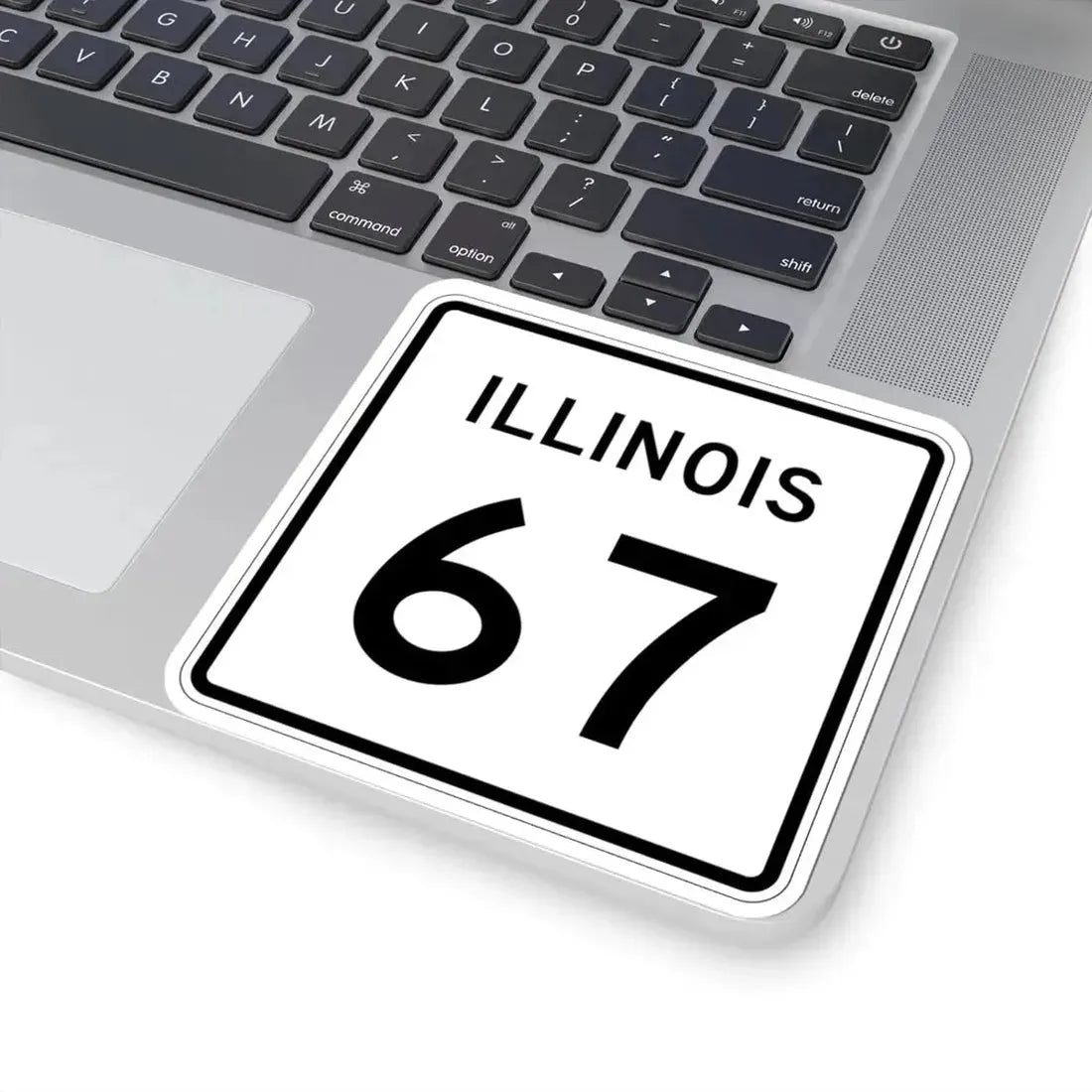 Illinois 67 (Illinois) (Road Sign) STICKER Vinyl Kiss-Cut Decal - The Sticker Space