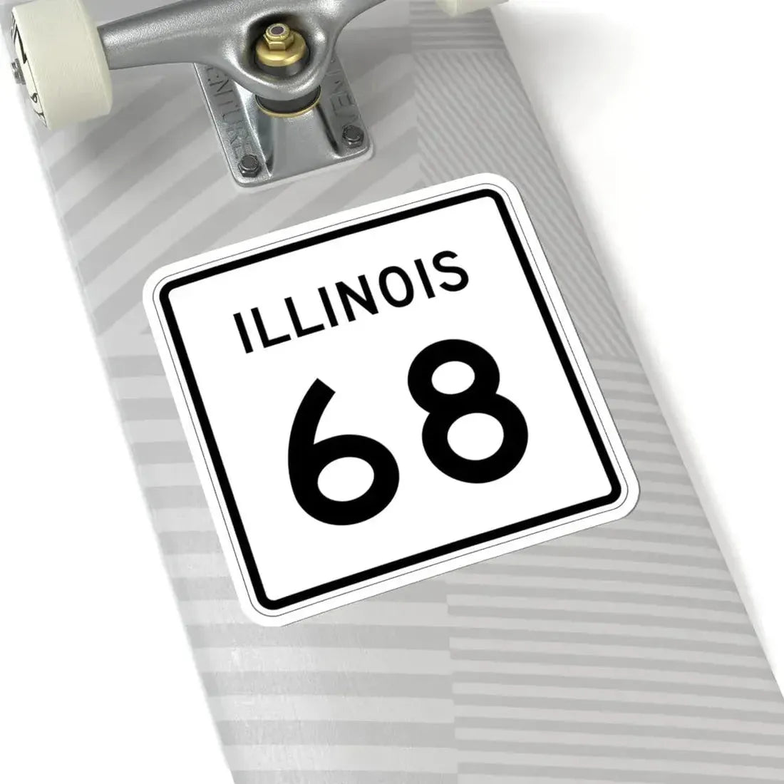 Illinois 68 (Illinois) (Road Sign) STICKER Vinyl Kiss-Cut Decal - The Sticker Space