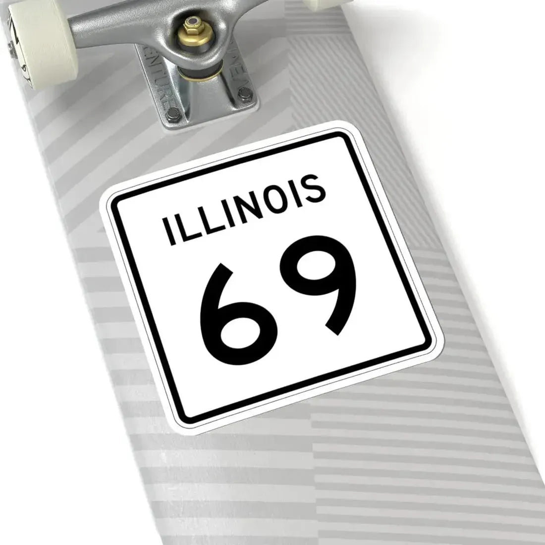 Illinois 69 (Illinois) (Road Sign) STICKER Vinyl Kiss-Cut Decal - The Sticker Space