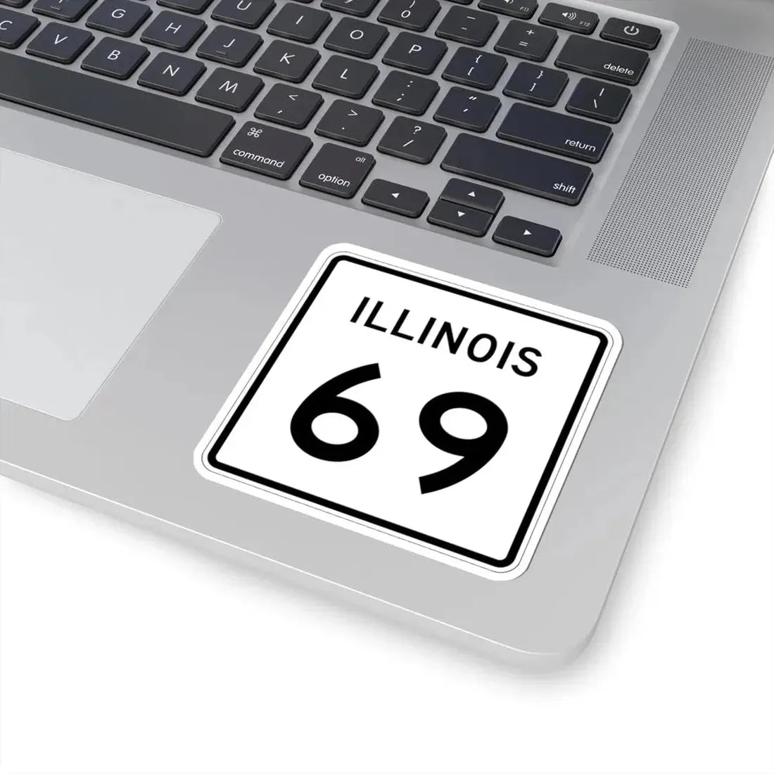 Illinois 69 (Illinois) (Road Sign) STICKER Vinyl Kiss-Cut Decal - The Sticker Space