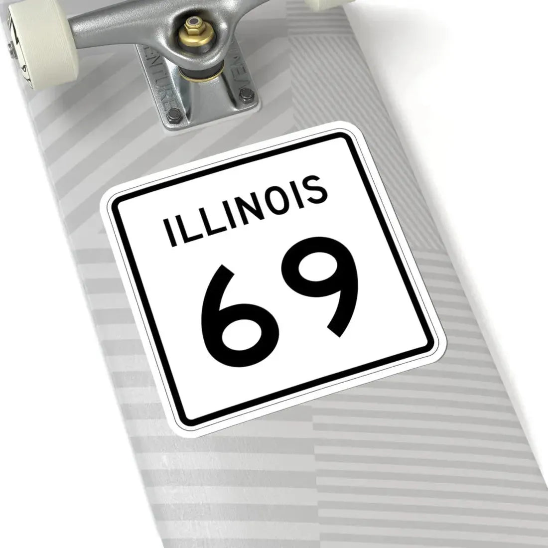 Illinois 69 (Illinois) (Road Sign) STICKER Vinyl Kiss-Cut Decal - The Sticker Space