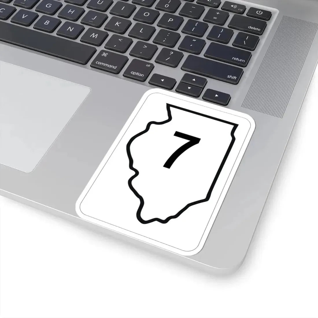 Illinois 7 1950 (Illinois) (Road Sign) STICKER Vinyl Kiss-Cut Decal - The Sticker Space