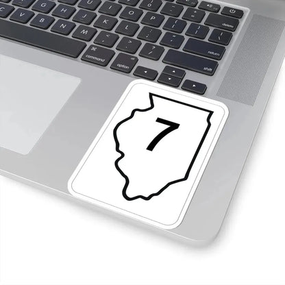 Illinois 7 1950 (Illinois) (Road Sign) STICKER Vinyl Kiss-Cut Decal - The Sticker Space