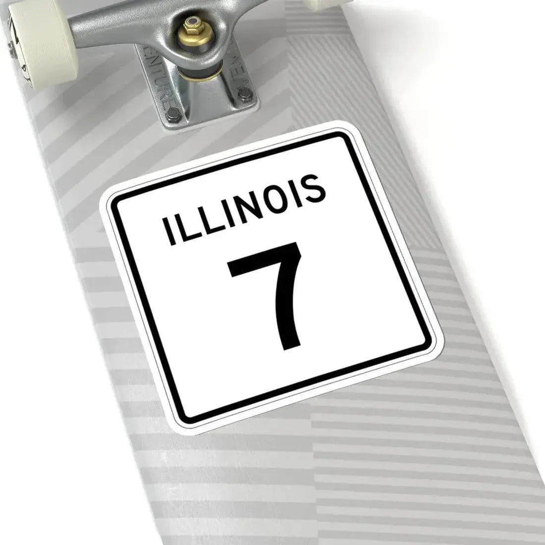Illinois 7 (Illinois) (Road Sign) STICKER Vinyl Kiss-Cut Decal - The Sticker Space