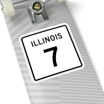 Illinois 7 (Illinois) (Road Sign) STICKER Vinyl Kiss-Cut Decal - The Sticker Space
