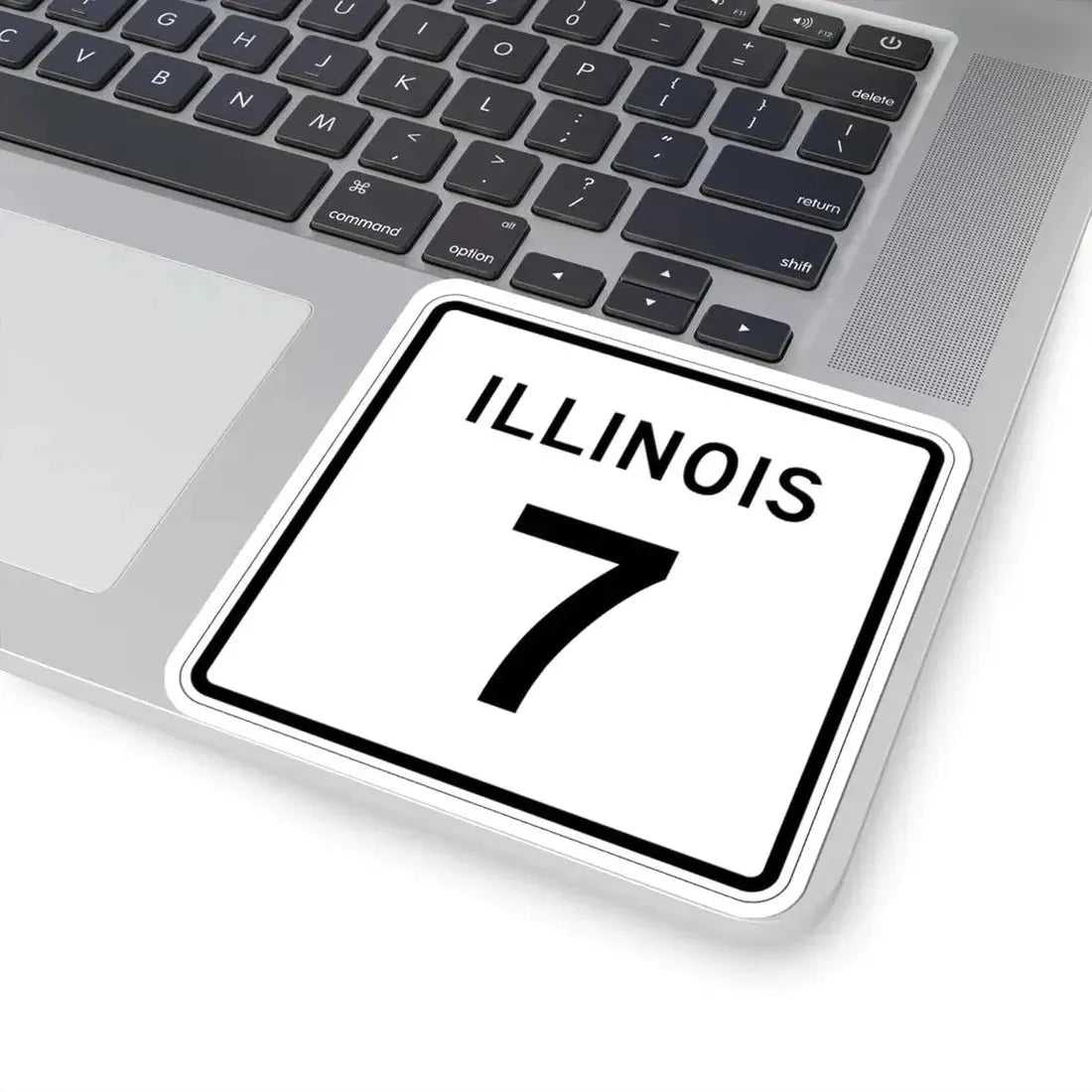 Illinois 7 (Illinois) (Road Sign) STICKER Vinyl Kiss-Cut Decal - The Sticker Space