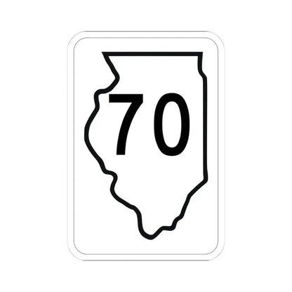 Illinois 70 1950 (Illinois) (Road Sign) STICKER Vinyl Kiss-Cut Decal 4 Inch White - The Sticker Space