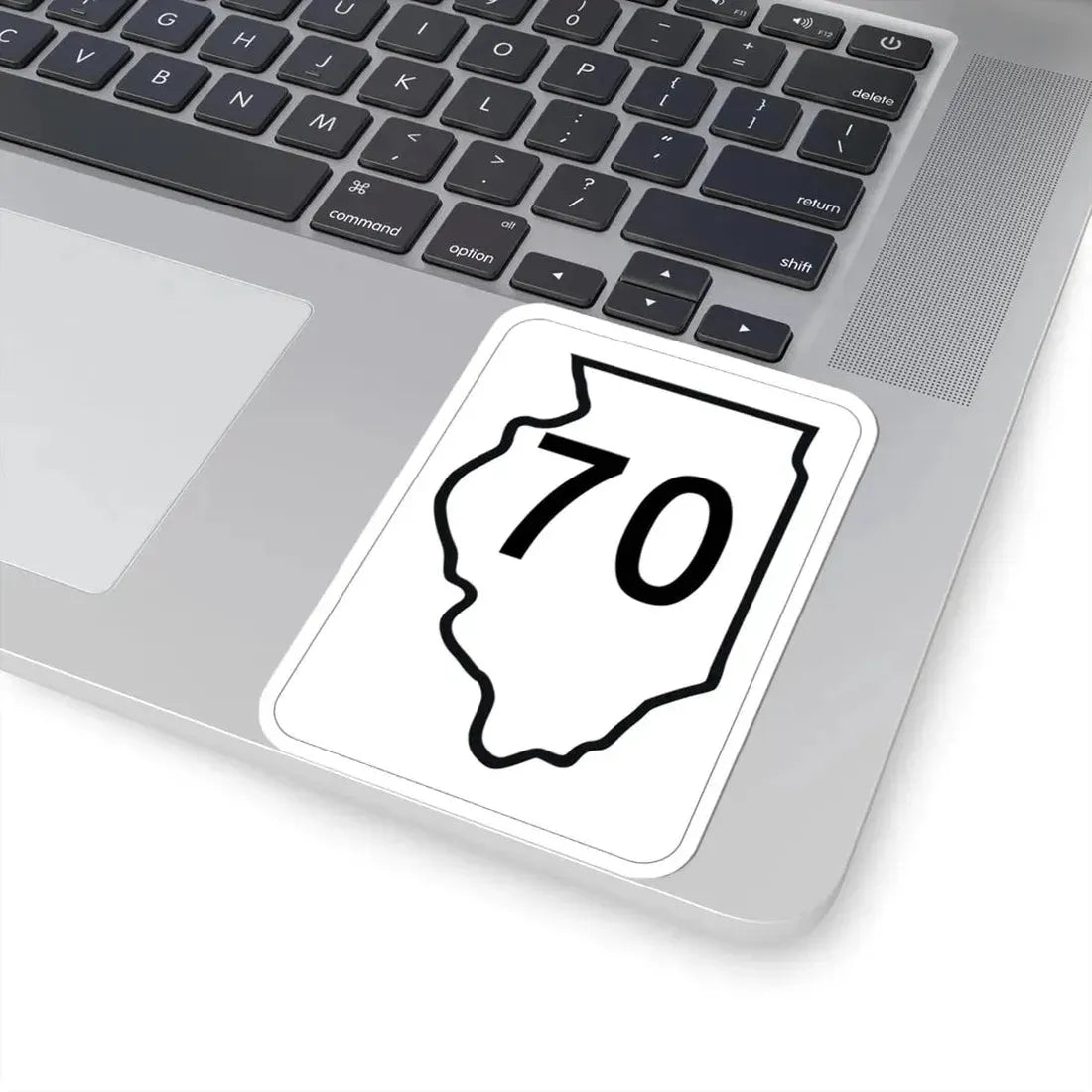 Illinois 70 1950 (Illinois) (Road Sign) STICKER Vinyl Kiss-Cut Decal - The Sticker Space
