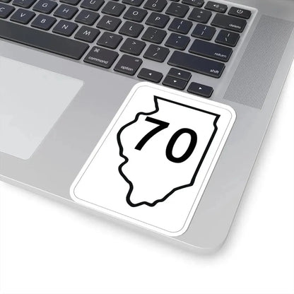 Illinois 70 1950 (Illinois) (Road Sign) STICKER Vinyl Kiss-Cut Decal - The Sticker Space