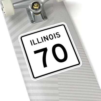 Illinois 70 (Illinois) (Road Sign) STICKER Vinyl Kiss-Cut Decal - The Sticker Space
