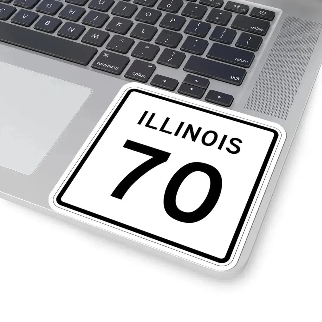 Illinois 70 (Illinois) (Road Sign) STICKER Vinyl Kiss-Cut Decal - The Sticker Space