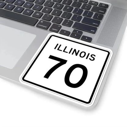 Illinois 70 (Illinois) (Road Sign) STICKER Vinyl Kiss-Cut Decal - The Sticker Space