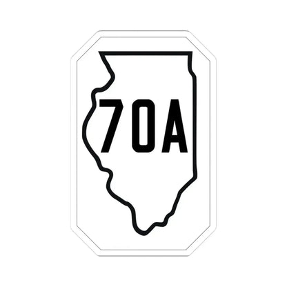 Illinois 70A 1926 (Illinois) (Road Sign) STICKER Vinyl Kiss-Cut Decal 3 Inch White - The Sticker Space