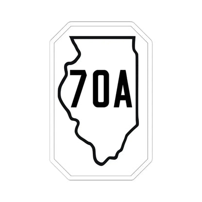 Illinois 70A 1926 (Illinois) (Road Sign) STICKER Vinyl Kiss-Cut Decal 6 Inch White - The Sticker Space