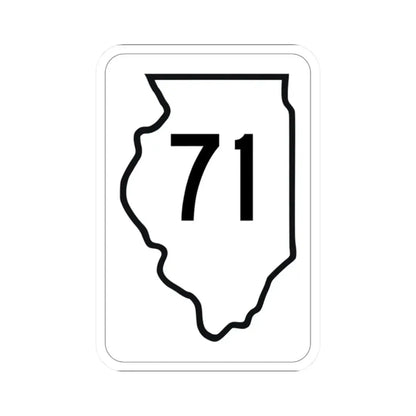 Illinois 71 1950 (Illinois) (Road Sign) STICKER Vinyl Kiss-Cut Decal 2 Inch White - The Sticker Space