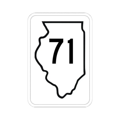 Illinois 71 1950 (Illinois) (Road Sign) STICKER Vinyl Kiss-Cut Decal 6 Inch White - The Sticker Space