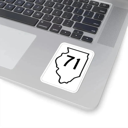 Illinois 71 1950 (Illinois) (Road Sign) STICKER Vinyl Kiss-Cut Decal - The Sticker Space