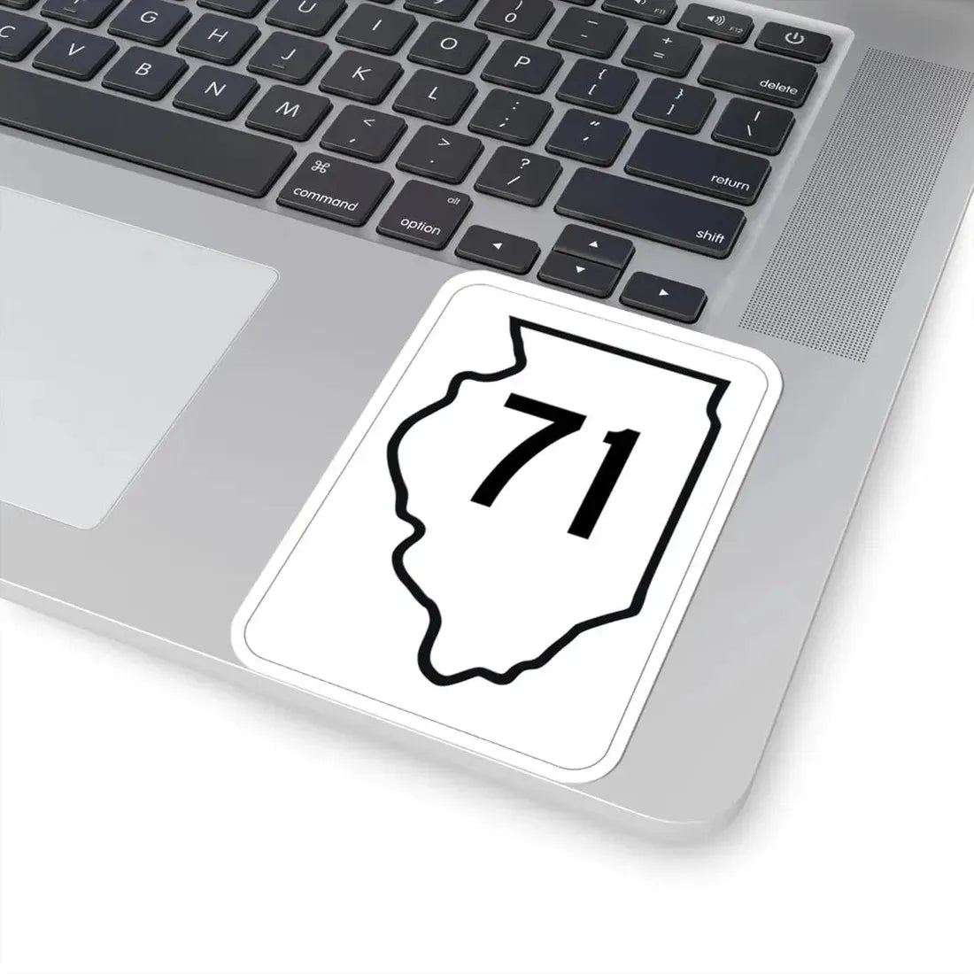 Illinois 71 1950 (Illinois) (Road Sign) STICKER Vinyl Kiss-Cut Decal - The Sticker Space