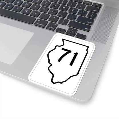 Illinois 71 1950 (Illinois) (Road Sign) STICKER Vinyl Kiss-Cut Decal - The Sticker Space
